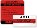 Out of Service Labels