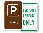 Campground Parking Signs