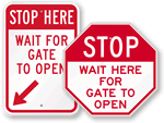 Gate Stop Signs