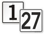 Parking Lot Number Signs