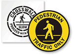 Pedestrian Floor Signs