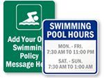 Custom Pool Signs