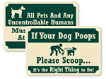 Pine Crest™ Outdoor Dog Poop Signs