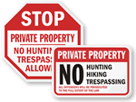  No Hunting Signs