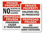Bilingual Property Signs