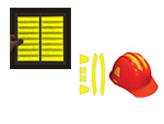 Reflective hard hat and helmet stickers