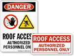 Roof Access Signs