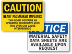 Hospital Safety Signs