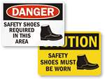 Safety Shoes Signs