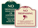 Decorative No Trespassing Signs