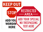 STOP   Restricted Area Signs