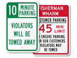 Time Limit Parking Signs