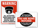 Video Recording Warning Signs