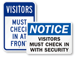 Visitor Security Signs