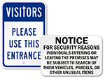 Durable Visitor Signs   Security Signs