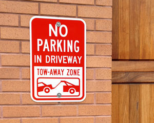 No Parking - In Driveway, Tow Away Zone Sign