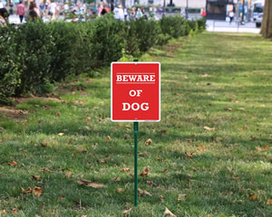 Beware Of Dog LawnBoss® Sign & Stake Kit
