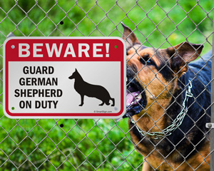 Beware Of The Dog Signs Territory Various Breeds Set B 