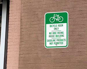 Bike Room Sign