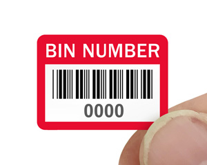 Bin Number Labels With Property Barcode