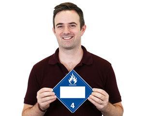 Blank 4-Digit DOT Hazmat Placards