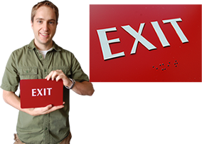 Braille Exit Signs | Tactile Exit Signs
