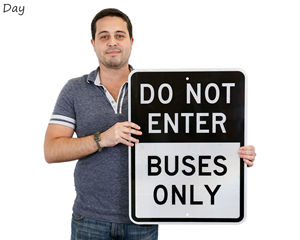Bus stop sign