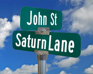 Civic Street Sign With Post