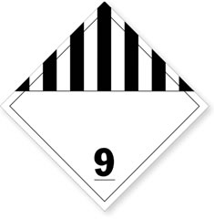 Class 9 Misc Dangerous Goods Placards