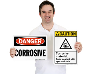 Corrosive Materials Signs