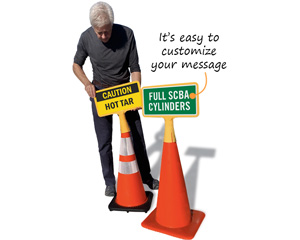 Custom cone signs