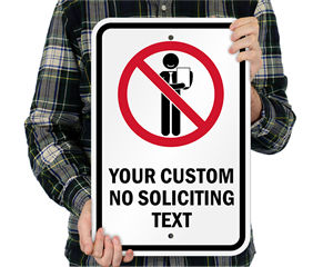 Custom No Soliciting Signs