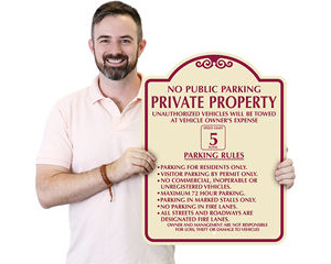 Custom Private Property Policy Sign
