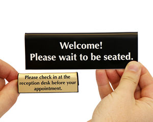 Custom Table Top Office Tent Signs