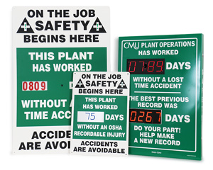 Days without injury scoreboards