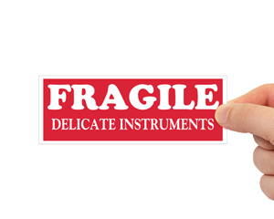 Fragile Delicate Instruments Label