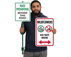 Do Not Mow Signs