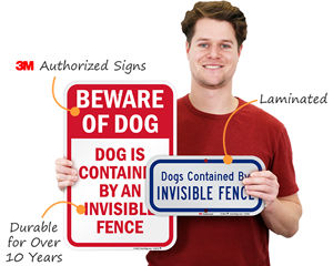Dog Fence Signs
