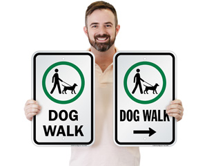 Dog Walk Signs