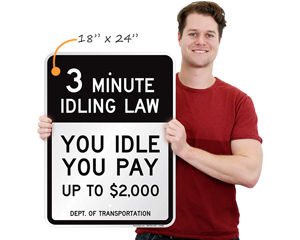 DOT No Idling Sign