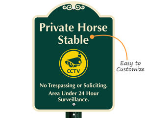 Easy to customize private property sign