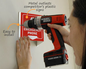 Emergency phone sign