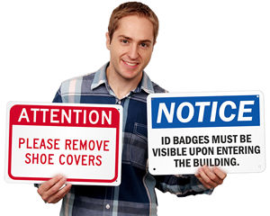 Facility signs