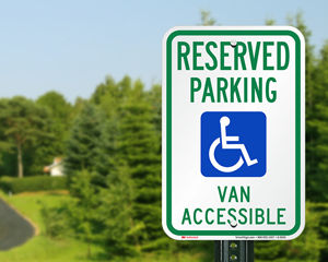 Reserved Parking Van Accessible Sign