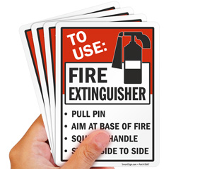 Fire Extinguisher Instruction Labels