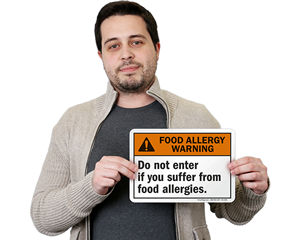 Food Allergy Alert Sign