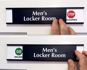 Slider Men Locker Room Sign