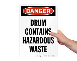 Danger Hazardous Waste Signs