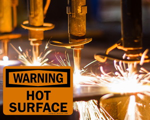 Hot Surface Warning Signs