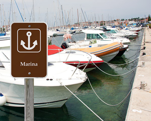 Marina Campground Park Sign